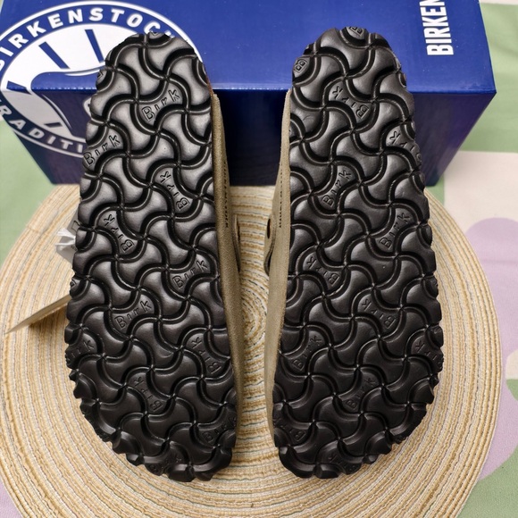 Birkenstock Boston Taupe Suede Clogs | Narrow Fit - Picture 3 of 6